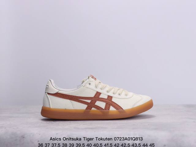 亚瑟士 Onitsuka Tiger Tokuten 复古低帮休闲跑鞋 Tokuten的灵感来源于80年代的室内用鞋 T-Toe前足补强设计 室内鞋的橡胶大底元