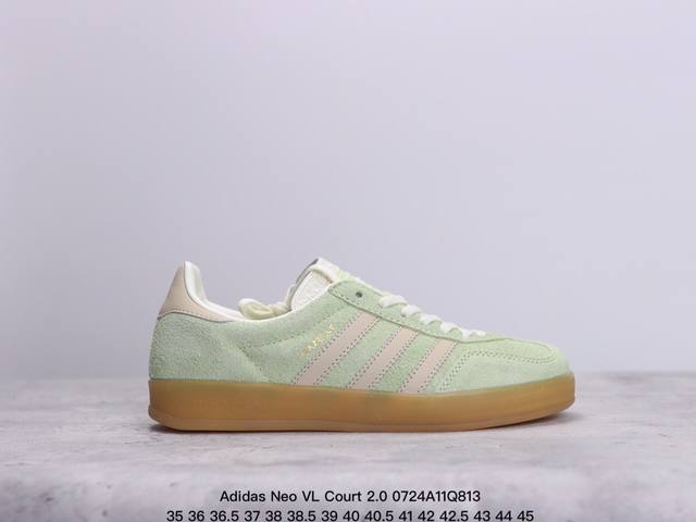 公司级adidas Neo Vl Court 2.0 百搭单品 绒面麂皮防滑耐磨轻便低帮板鞋 整双鞋以传统的低帮呈现的清新造型 鞋头优先头层反毛皮 包裹保证优秀