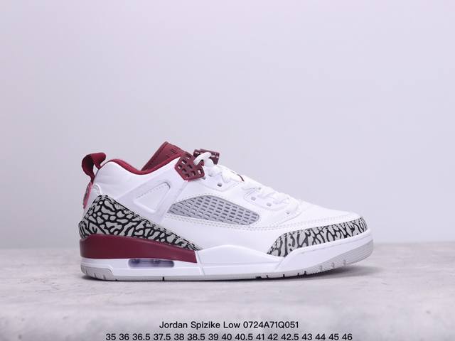 Jordan Spizike Low Bred Aj 乔丹合体元素 文化休闲板鞋 Fq1759-006 #整双鞋在 Air Jordan 5 Low 廓形的基础