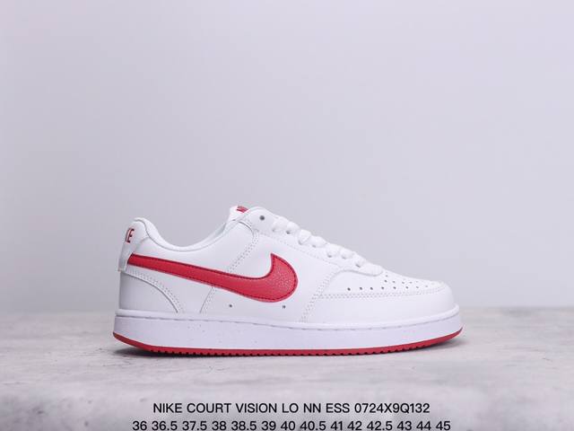 真标 Nike Court Vision Lo Nn Ess 低帮百搭透气休闲运动板鞋，经典耐用的设计，兼顾舒适脚感和出众风范，演绎匠心之作。结构性的支撑贴合感