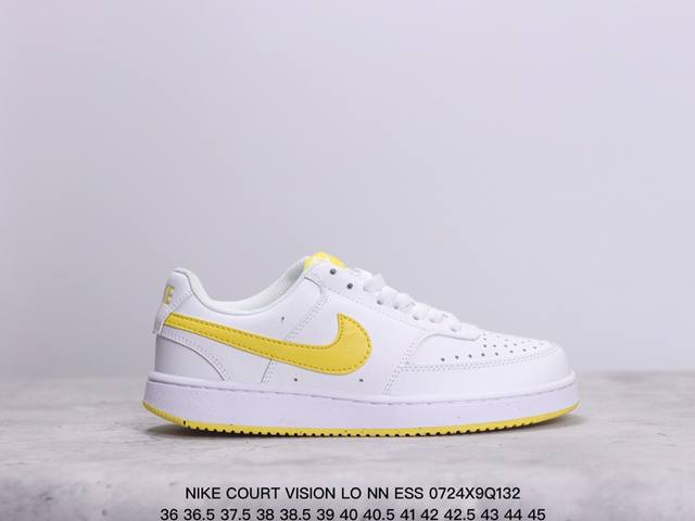 真标 Nike Court Vision Lo Nn Ess 低帮百搭透气休闲运动板鞋，经典耐用的设计，兼顾舒适脚感和出众风范，演绎匠心之作。结构性的支撑贴合感