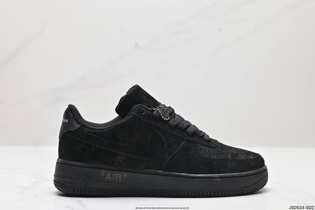 公司级nike Louis Vutton X Nike Air Force 1 原楦头原纸板 打造纯正低帮空军版型 专注外贸渠道 全掌内置蜂窝气垫 原盒配件 原