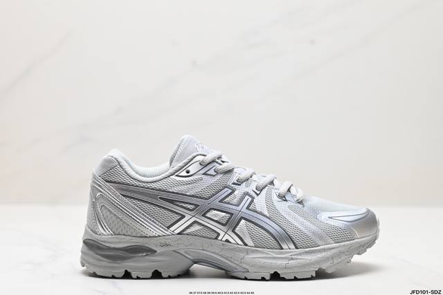 公司级亚瑟士asics Gel-Flux Cn 运动休闲透气专业跑 鞋 进口双层丝纤维工程网布鞋面 轻量舒适透 气材质中底3D可视gel缓震胶效果 升級flyt