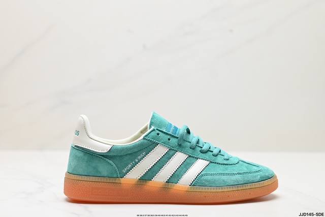 公司级adidas Handball Spezial Sporty X Rich 官方正确版本 阿迪达斯经典款 复古休闲板鞋 全鞋采用反毛皮制作 牛筋耐磨大底