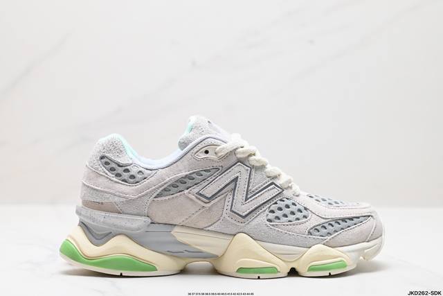 公司级new Balance 公司级版本 nb9060 联名款 复古休闲运动慢跑鞋 鞋款灵感源自设计师本人对夏日的怀日回忆。鞋面大身由空间双格及磨砂鞋面拼接而生