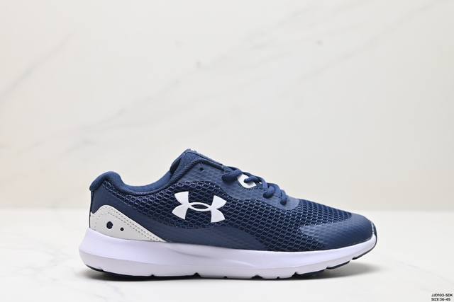 公司级under Armour Surge 3 安德玛运动舒适 织物减震防滑耐磨透气 低帮休闲跑步鞋 货号:3024883-400 尺码:36-45 id:Jj