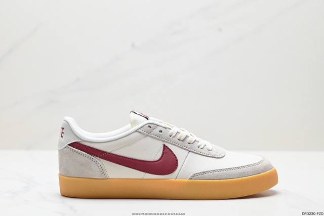 公司级耐克板鞋 生胶米白绿色 复古板鞋j.Crew X Nike 联名 Killshot Ii Leather 采用米白色皮革制作鞋身，蓝色 Swoosh 点缀