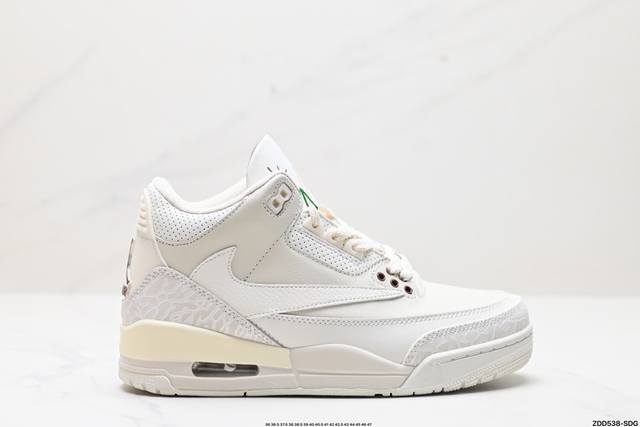 公司级nike Air Jordan 3 Retro皮革 潮流 防滑耐磨包裏性 中帮 复古篮球鞋 升级原楦原档案数据开发纸版楦型 采用同源纳帕头层皮革鞋面材质