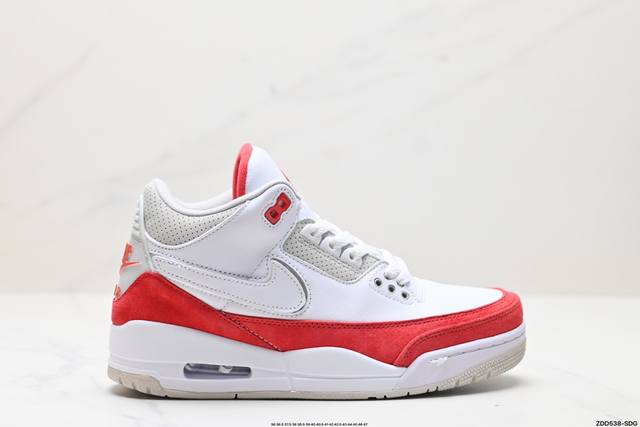 公司级nike Air Jordan 3 Retro皮革 潮流 防滑耐磨包裏性 中帮 复古篮球鞋 升级原楦原档案数据开发纸版楦型 采用同源纳帕头层皮革鞋面材质