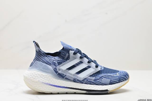 真标阿迪达斯adidas Ultraboost Ub21全掌爆米花休闲运动跑鞋 采用网材搭配反光皮革鞋面 配上stretchweb网格外底和boost中底 货号 - 点击图像关闭