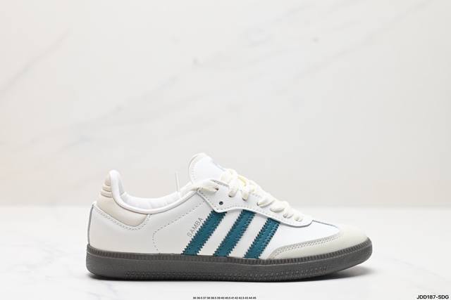 公司级阿迪达斯三叶草adidas Originals Samba Og 桑巴舞系列绅士德训足球风百搭低帮休闲运动板鞋 货号:Ig1963 尺码:36 36.5