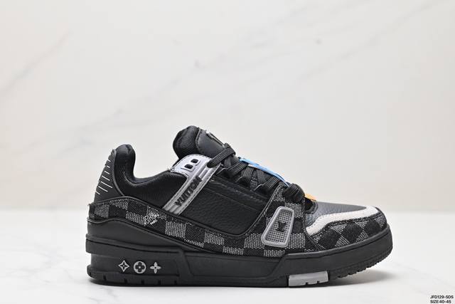 公司级全新lv路易威登louis Vuitton Trainer Sneaker Low休闲运动文化百搭板鞋 尺码:40-45 id:Jfd129-Sds