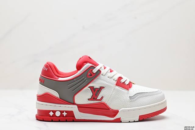 公司级全新lv路易威登louis Vuitton Trainer Sneaker Low休闲运动文化百搭板鞋 尺码:40-45 id:Jkd129-Sj d