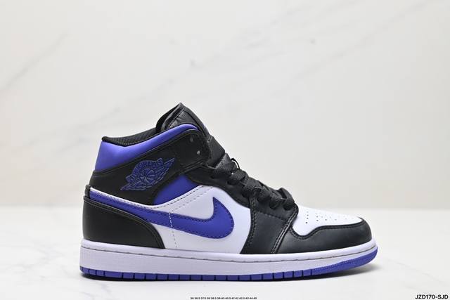 公司级nike Air Jordan 1 Retro Mid Aj1乔丹一代中帮经典复古文化休闲运动篮球鞋 货号:554724 413 尺码:36 36.5 3