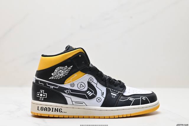 公司级nike Air Jordan 1 Retro Mid Aj1乔丹一代中帮经典复古文化休闲运动篮球鞋 货号:554724 413 尺码:36 36.5 3