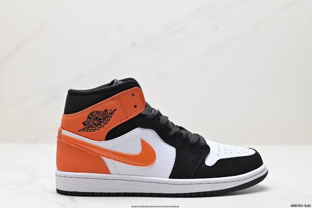 真标nike Air Jordan 1 Retro Mid Aj1乔丹一代中帮经典复古文化休闲运动篮球鞋 货号:852542-010 尺码:36 36.5 37