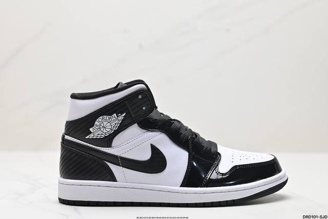 真标nike Air Jordan 1 Retro Mid Aj1乔丹一代中帮经典复古文化休闲运动篮球鞋 货号:852542-010 尺码:36 36.5 37