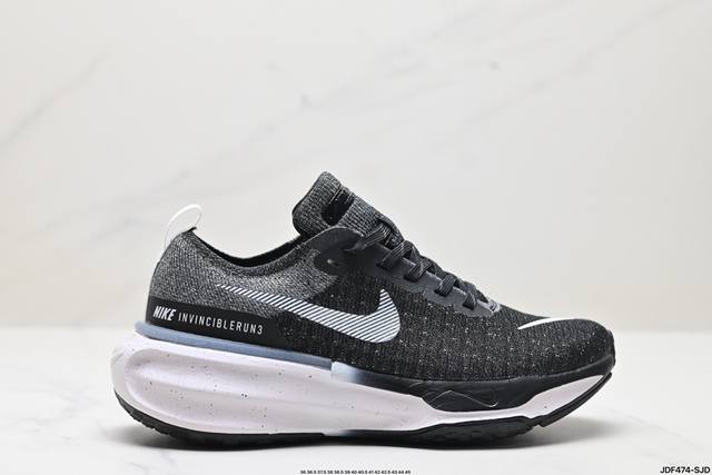 真标耐克nike Zoomx Invincible Run Fk3 短跑马拉松系带系列轻量休闲运动慢跑鞋 货号:Dr2615-002 尺码:36 36.5 37