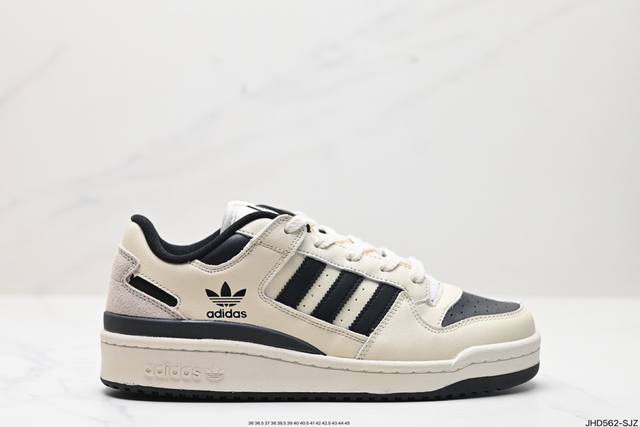 公司级阿迪达斯 Adidas Forum Low Cl 低帮百搭潮流休闲运动板鞋 以复古篮球鞋的外形为基础 采用皮革拼接 简约百搭 更加贴合舒适 中底内侧网格造