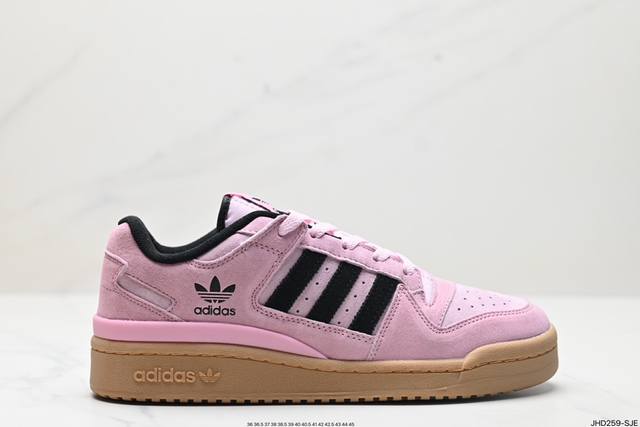 公司级阿迪达斯 Adidas Forum Low Cl 低帮百搭潮流休闲运动板鞋 以复古篮球鞋的外形为基础 采用皮革拼接 简约百搭 更加贴合舒适 中底内侧网格造