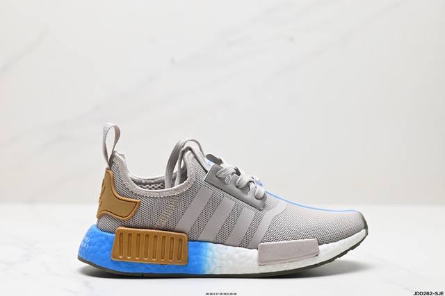 公司级真爆adidas 阿迪达斯 Nmd_R1 Boost 爆米花超弹中底 针织网面休闲运动跑鞋 货号:Q47261 尺码:36 36.5 37 38 38.5