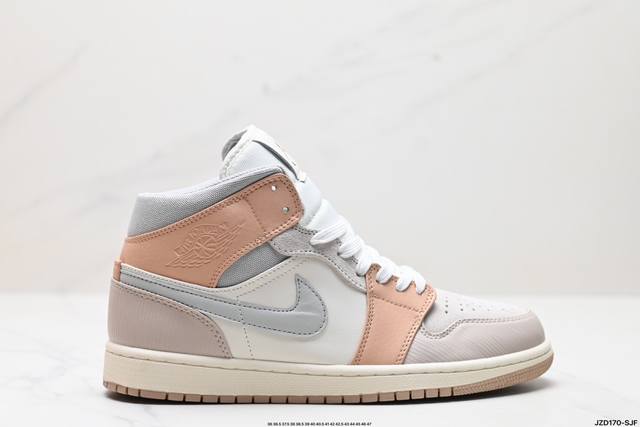 公司级nike Air Jordan 1 Retro Mid Aj1乔丹一代中帮经典复古文化休闲运动篮球鞋 货号:Cz4385-016 尺码:36 36.5 3