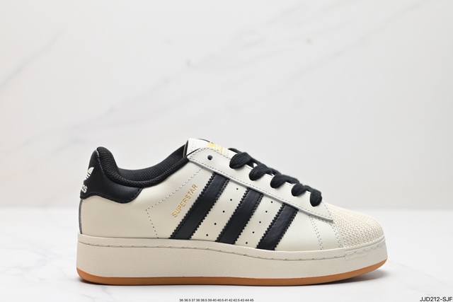 公司级adidas Originals Superstar Xlg 贝壳头系列低帮厚底松糕经典百搭休闲运动板鞋 以现代时尚元素焕新演绎的经典运动鞋当你试图定义a