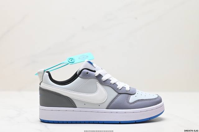 真标耐克 Nike Court Borough Low 2低帮百搭透气休闲运动板鞋，经典耐用的设计，兼顾舒适脚感和出众风范，演绎匠心之作。结构性的支撑贴合感结合