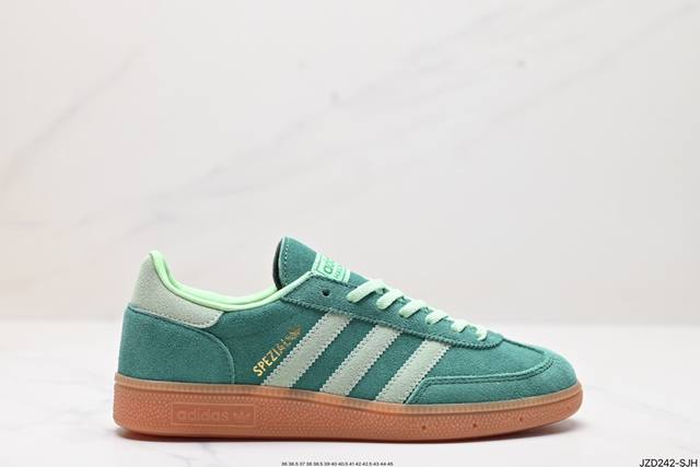 公司级adidas Handball Spezial 官方正确版本 阿迪达斯经典款 复古休闲板鞋 全鞋采用反毛皮制作 牛筋耐磨大底 承载青春情怀的板鞋 经典三条