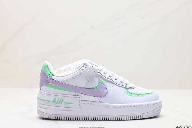 公司级耐克nike W Af1 Shadow Shadow全新少女系解构主义设计 马卡龙空军一号轻量增高低帮百搭板鞋 为经典设计注入玩味元素 分层结构、加大中底