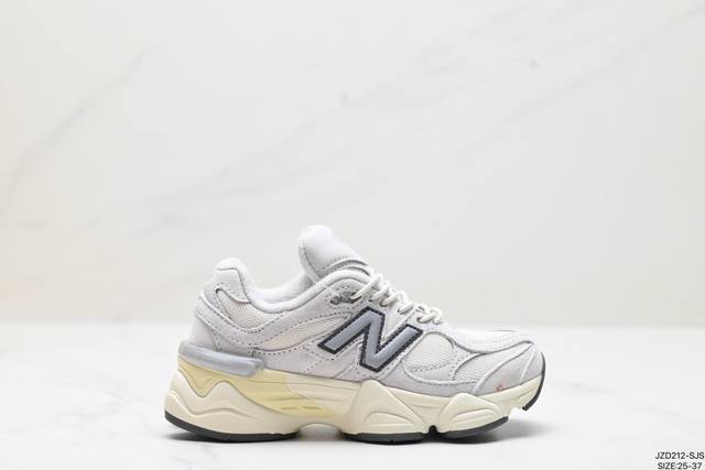 公司级童鞋new Balance Nb9060 复古休闲运动慢跑鞋 鞋款灵感源自设计师本人对夏日的怀日回忆。鞋面大身由空间双格及磨砂鞋面拼接而生，配以柔和、温暖