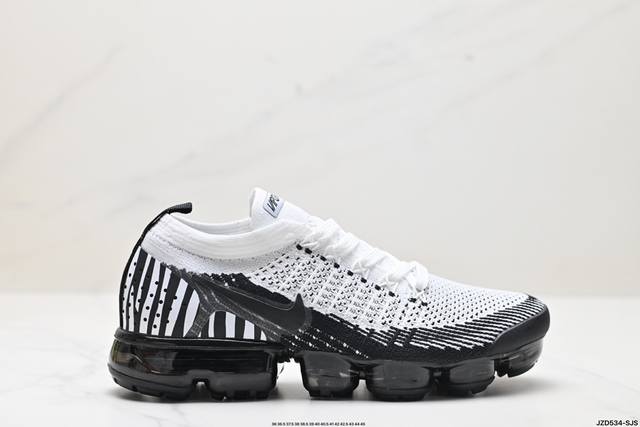 真标耐克nike Air Vapormax 2.0 Flyknit 全掌大气垫透气跑步鞋 货号:942842-009 尺码:36 36.5 37.5 38 38