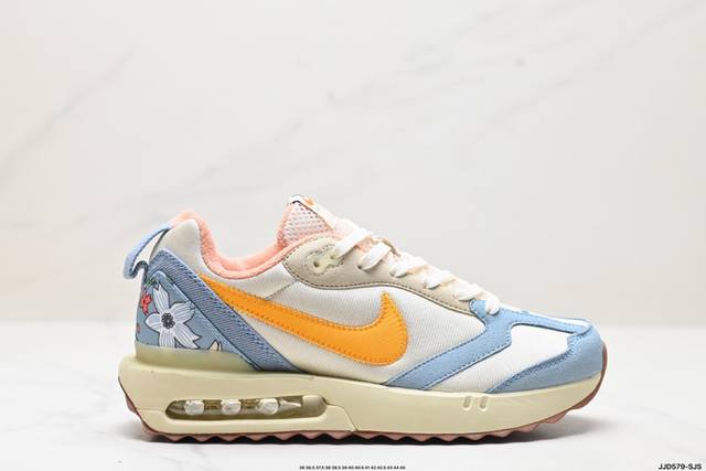 真标耐克nk Air Max Dawn 黎明系列低帮气垫百搭休闲运动慢跑鞋 采用柔软翻毛皮和透气梭织材料打造利落鞋面 中底和鞋跟融入现代感线条设计 货号:Dh5