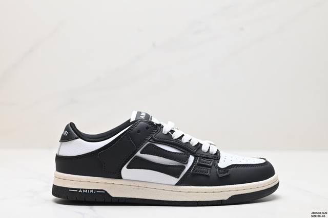 真标amiri Skeleton Low-Skel Top Sneakers 埃米尔骨骼系列 低帮 经典百搭休闲运动板鞋 尺码:36-45 id:Jzd538-