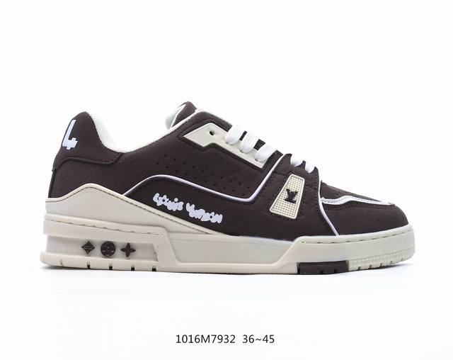 公司级全新lv路易威登louis Vuitton Trainer Sneaker Low休闲运动文化百搭板鞋 尺码:36-45，编码1016M7932