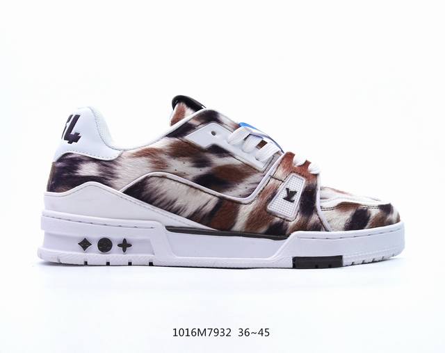 公司级全新lv路易威登louis Vuitton Trainer Sneaker Low休闲运动文化百搭板鞋 尺码:36-45，编码1016M7932