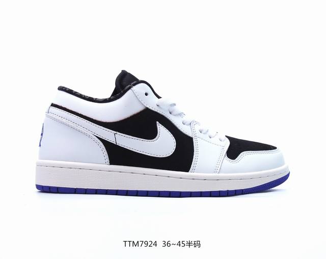 air Jordan 1 Low Quai 54 Aj1 乔1白黑蓝 低帮文化休闲板鞋 #市售最高品质 原鞋开发 大厂代工流水线打造 公司货既视感 细节随意对比