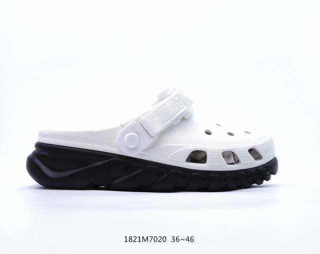 美国休闲鞋履品牌 卡骆驰联乘新晋国际知名鞋类设计师salehe Bembury X Crocs Pollex Clog Peach 夏日沙滩室内外穿搭休闲涉水洞