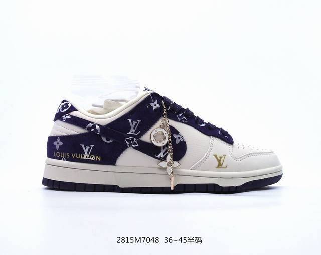 定制重磅三方联名，当红嘻哈歌手特拉维斯 斯科特 Air Jordan 1 Low Og Sp Damier Azur Brown Lv Monogram Aj1