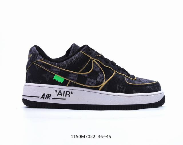 耐克nike Air Force 1 Low Lv 联名空军一号低帮百搭休闲运动板鞋。柔软、弹性十足的缓震性能和出色的中底设计，横跨复古与现代的外型结合，造就出