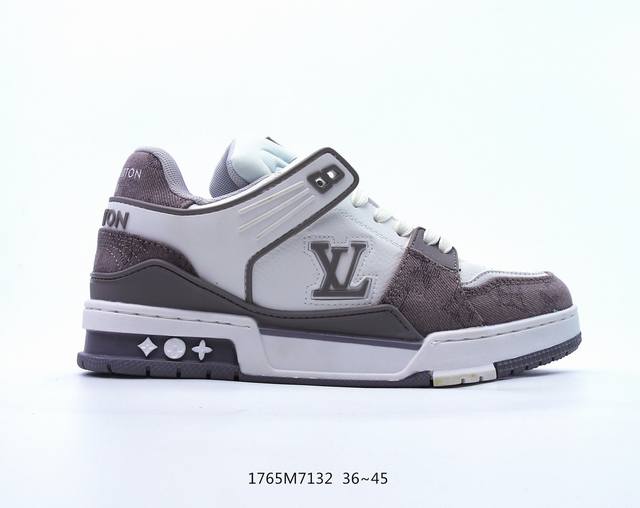 公司级全新lv路易威登louis Vuitton Trainer Sneaker Low休闲运动文化百搭板鞋 尺码:36-45，编码1765M7132