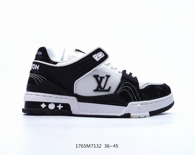 公司级全新lv路易威登louis Vuitton Trainer Sneaker Low休闲运动文化百搭板鞋 尺码:36-45，编码1765M7132