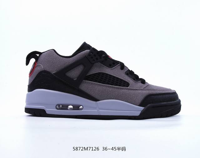 耐克 Nike Jordan Spizike Low 经典爆裂纹复古运动篮球鞋！全新低帮造型吸睛！整双鞋在融合了 Air Jordan 经典鞋款中的标志性元素之