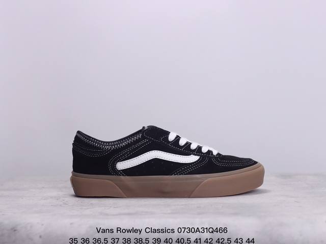 vans Rowley Classics 范斯官方 经典复古休闲滑板鞋 复古鞋型搭配全麂皮鞋身做工扎实 鞋两侧标志性vans条纹sidestripe 后跟压印数