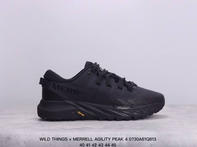 公司级wild Things × Merrell迈乐 Agility Peak 4 简约舒适蜂鸟户外 织物防滑耐磨透气 低帮 越野跑步鞋 货号:J500343