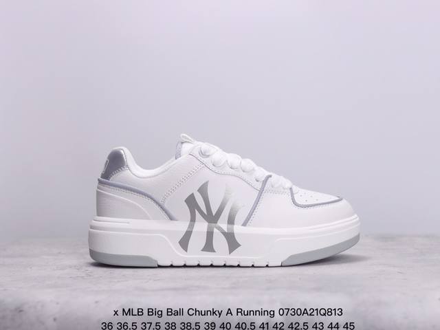 公司级korea韩国ss19限定发售ny美国榄球洋基队限定 X Mlb Big Ball Chunky A Running厚底老爹厚底休闲运动慢跑鞋 货号:3A