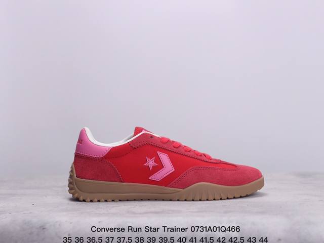 converse Run Star Trainer 系列流星复古运动鞋 复古基础百搭休闲德训运动鞋 采用尼龙面料+翻毛 透气复古运动鞋 记忆泡沫鞋垫 齿状鞋底