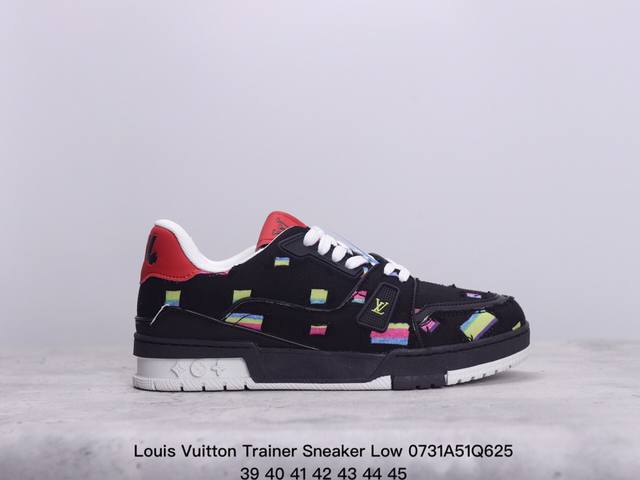 公司级全新lv路易威登louis Vuitton Trainer Sneaker Low休闲运动文化百搭板鞋 尺码:39-45 xm0801Q625