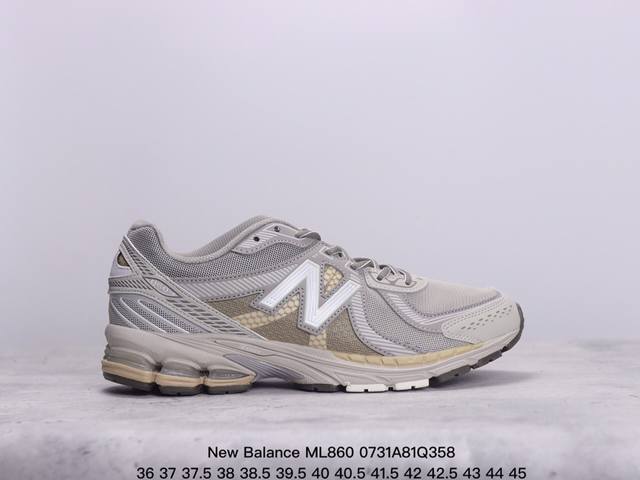 公司级new Balance Ml860 Nb新百伦系列经典复古老爹风休闲运动慢跑鞋 860 是new Balance 著名的复古跑鞋型号，其heyday 需追