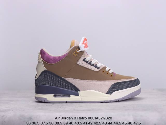 公司级air Jordan 3 Retro 复刻白水泥 Aj3 乔丹3代 Aj3 乔3 经典复刻白水泥 乔丹篮球鞋系列 鞋身以白色为主调，采用优质皮革材质搭配鞋